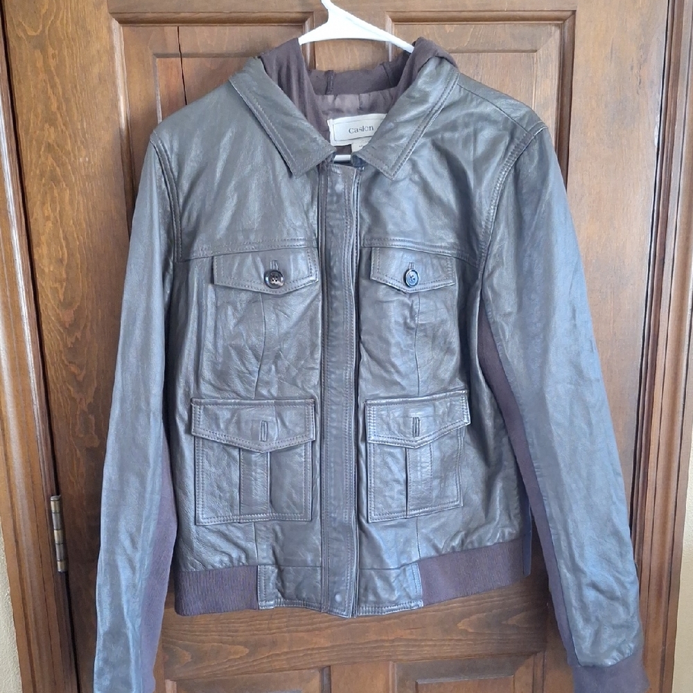 Caslon Brown Leather Jacket